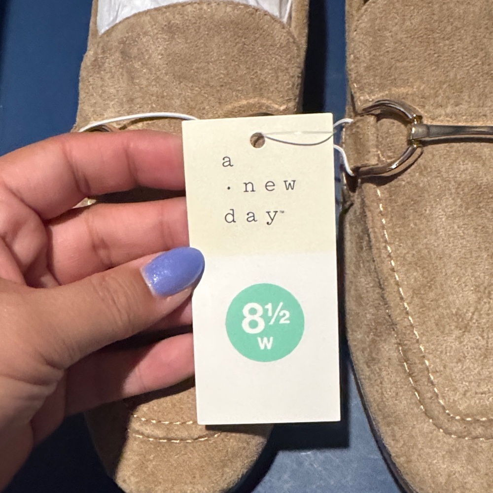 A New Day Beige Women’s Light Taupe Slip-On Loafers - Picture 2 of 5